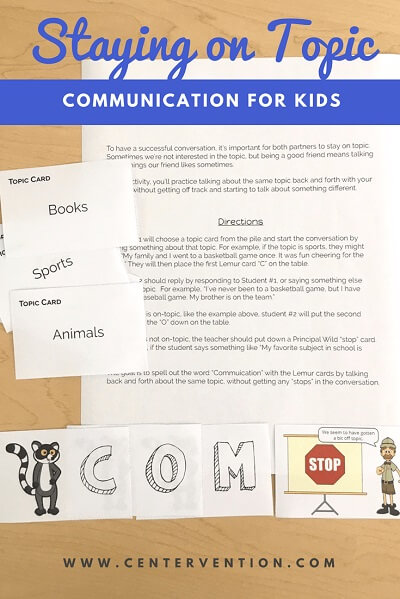 Conversation skills staying on topic