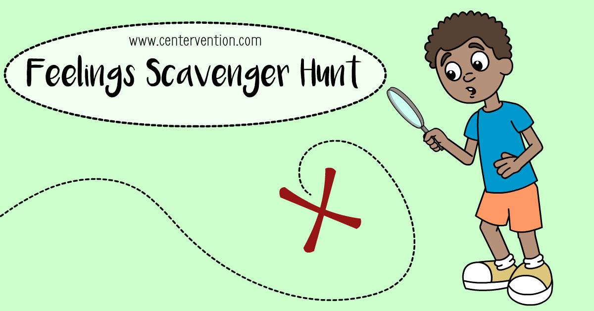 Scavenger Hunt Worksheet for Emotions and Feelings