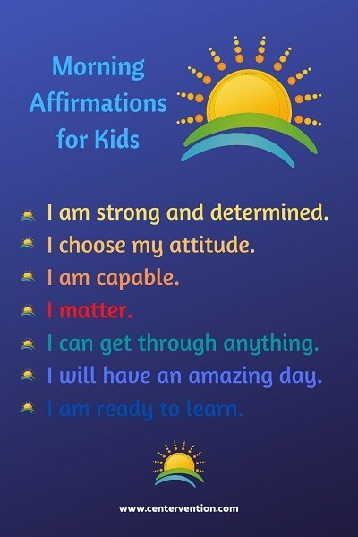 morning affirmations for kids